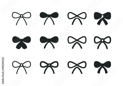 Shoe Lace Logos. shoe lace. Icon set. Set Logo of shoe lace: tie