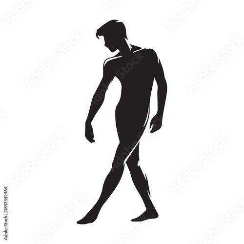 silhouette of a man modeling