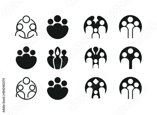 Inclusive Design Icons. Inclusive Design. Icon set. Set Logo of