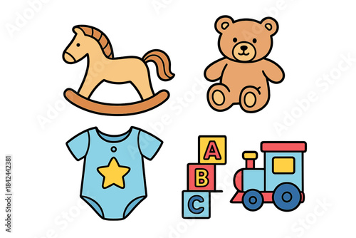 Classic baby essentials and children's toys collection