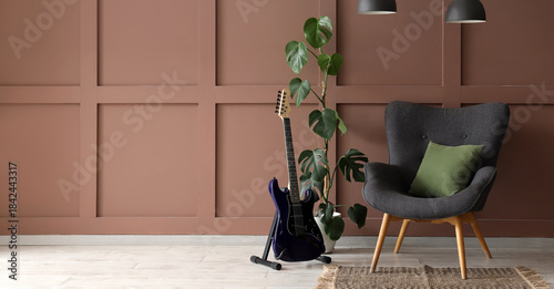 Interior of room with elect...