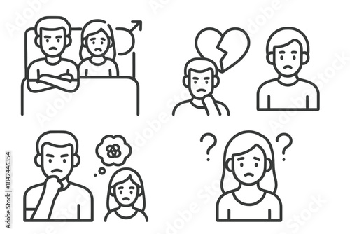 Couple conflict, relationship problems, sexual health issues, and emotional distress