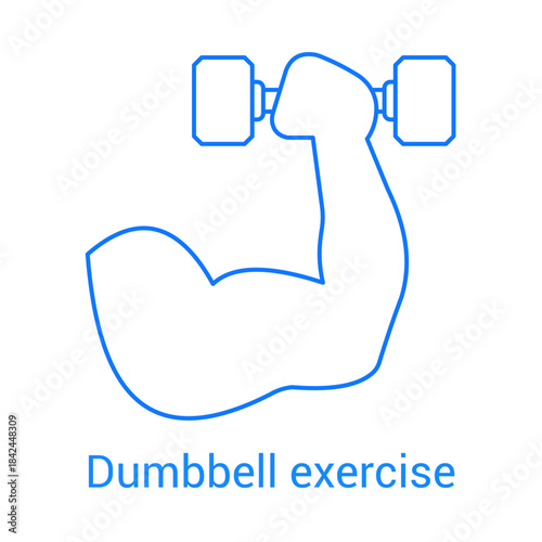 Dumbbell Exercise Icon Vector

Arm Workout Fitness Outline Symbol