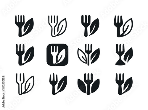 Dietary Habit Icons. Dietary habits. Icon set. Set Logo of dieta
