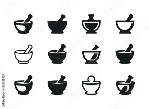 Pharmacy Logo Variations. Pharmacy Scene. Icon set. Set Logo of