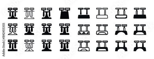 Collection of diverse electric mixer outlines in various styles