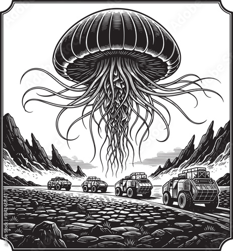 Engraved expedition encounters colossal extraterrestrial lifefor