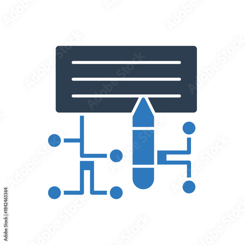 Ai Writing Icon With Pencil Icon