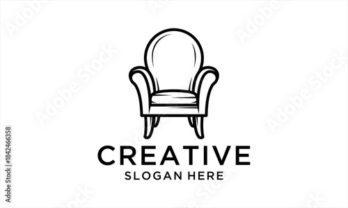 Elegant Armchair Logo Design for Creative Brands.