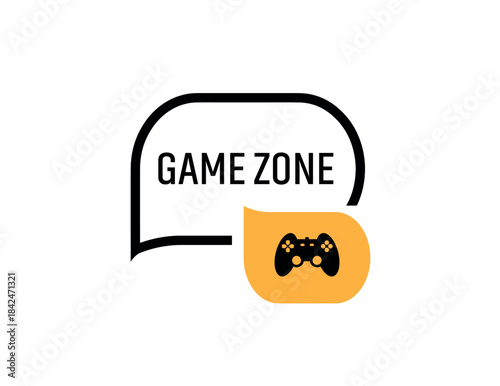 game zone sign on white background