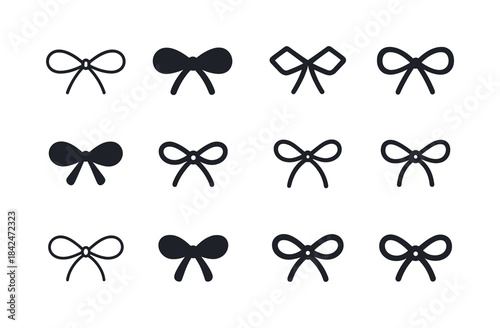 Shoe Lace Logos. shoe lace. Icon set. Set Logo of shoe lace: tie