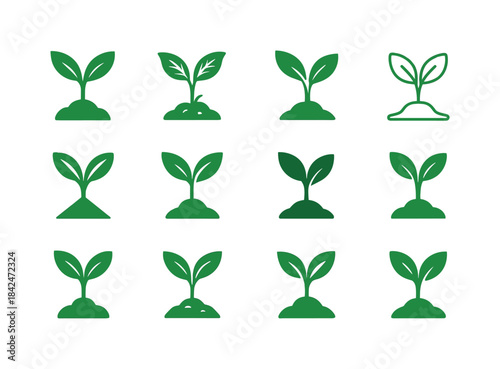Deforestation Icon Set. deforestation reduction. Icon set. Set L