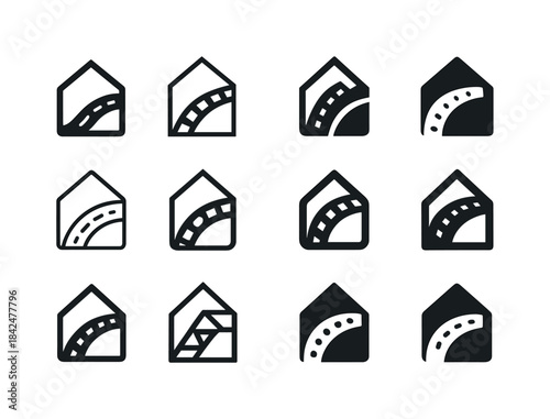 Home Lighting Icons. Home lighting and ambient lighting. Icon se