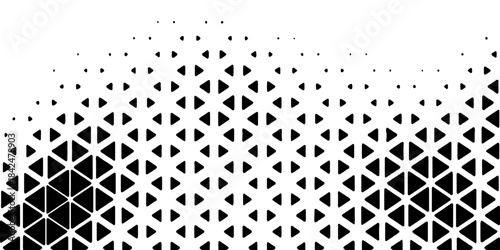 Abstract black-and-white halftone texture composed of repeating geometric shapes that create a stylish, futuristic visual effect suitable for digital art and website backgrounds.