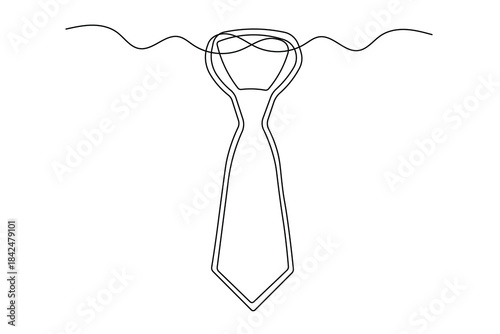 Ties icon continuous one line drawing minimalist style isolate outline