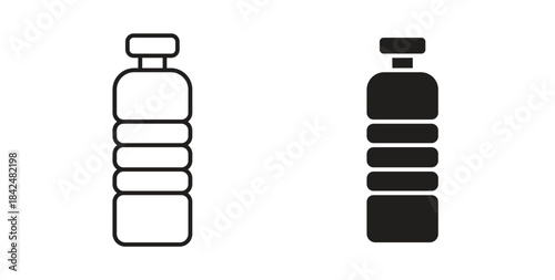 Water bottle icon. filled flat sign for mobile concept and web design