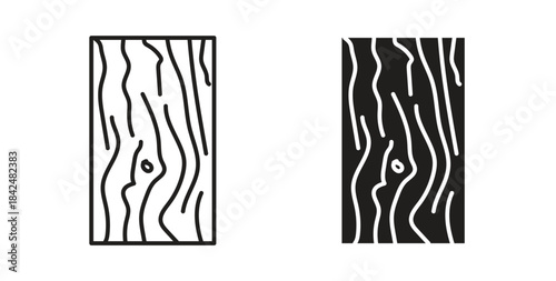 Wood board icon. filled flat sign for mobile concept and web design