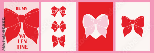 VALENTINE bow ribbon poster love