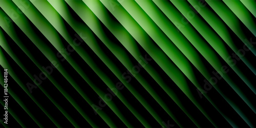 Green gradient ribbed glass background with wave texture. Vertical metal reed window pattern with 3D light lines and fluted plastic. Frosted industry plate with premium polycarbonate.