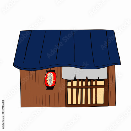 居酒屋の正面のベクターイラスト