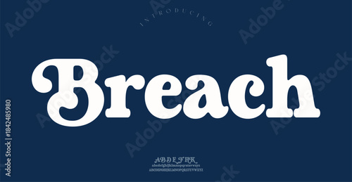 Breach Sports minimal tech font letter set. Luxury vector typeface for company.