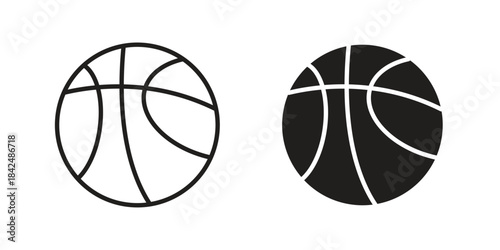 Basketball icons collection. Line vector sign, symbol for web and mobile
