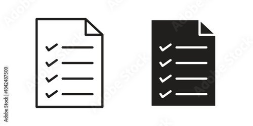 Checklist icons collection. Line vector sign, symbol for web and mobile