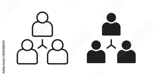 Collaboration icons collection. Line vector sign, symbol for web and mobile