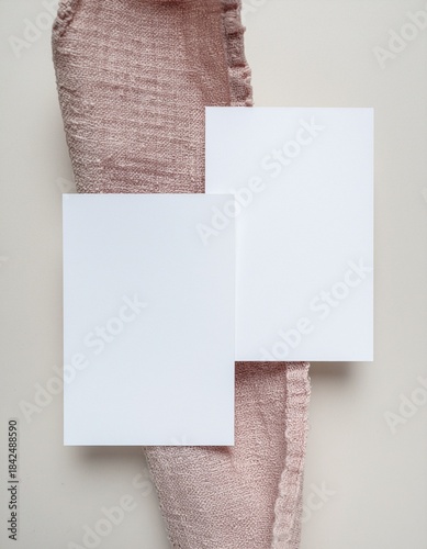 Abstract Textured Background with Overlapping White Squares