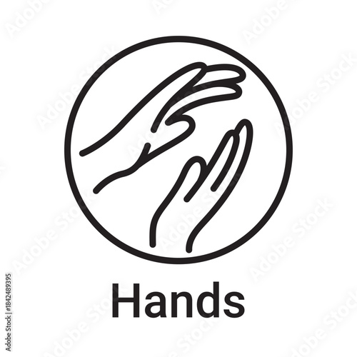 Hands icon. Vector line symbol for a website, product card, presentation and mobile app, packaging or instruction. Editable outline sign