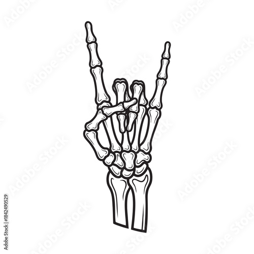Skeleton Hand Vector Illustration