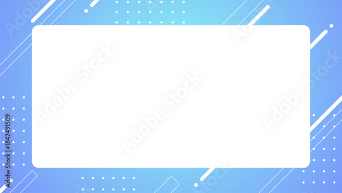 青系グラデーションのフレーム素材【16:9素材シリーズ】