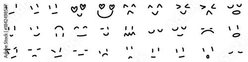 Hand-Drawn Emotions and Smile Faces Set