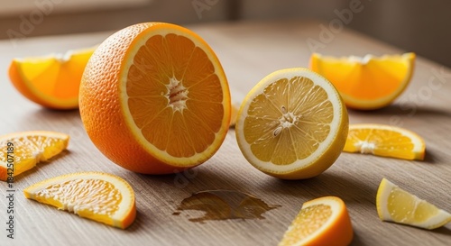 Fresh citrus medley: Vibrant oranges and lemons capturing the essence of summer refreshment