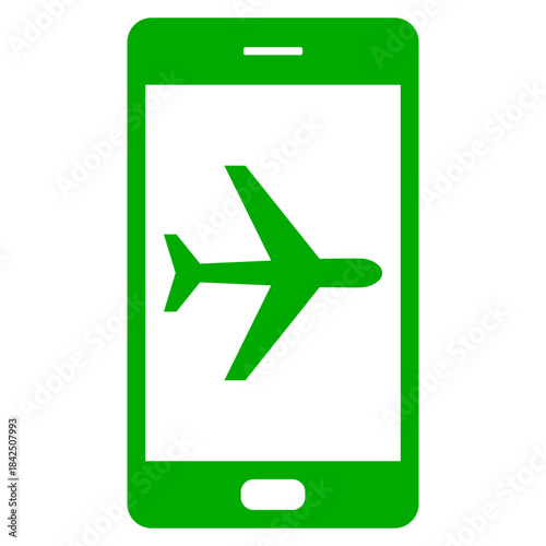 Flugzeug und Smartphone