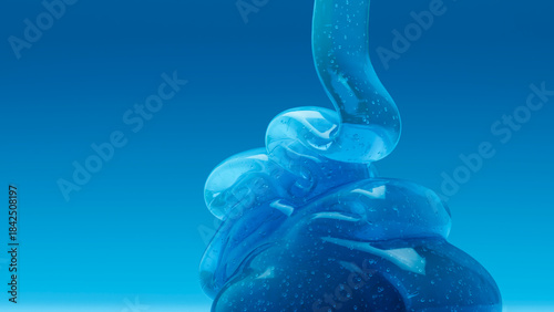 Viscous Liquid twist in abstract 3D glass texture