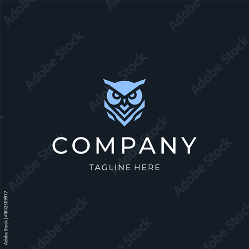 Geometric owl head logo with sharp minimal shapes for a clean modern look.