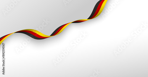 Germany flag ribbon banner isolated on white background Vector illustration
