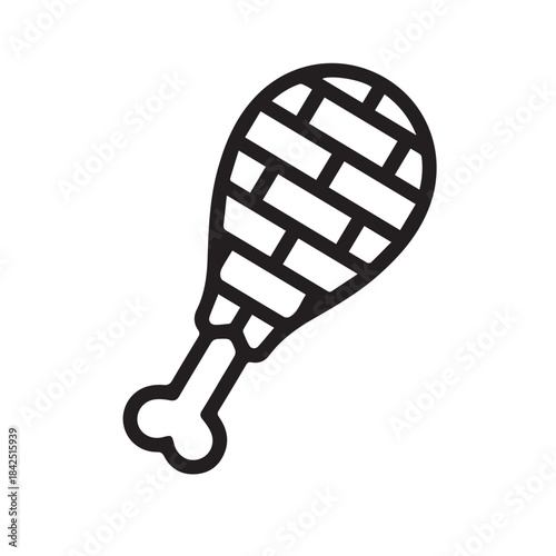 vector illustration of an chicken thighs logo icon