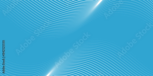 Cyan blue abstract on background with wavy curve line