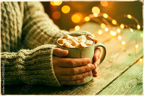 Hot Chocolate with Marshmallows — Cozy Winter Warm Drink Scene