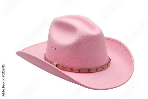Pink cowboy hat with leather band
