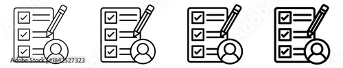 Project Assignment Icon Set Different Style Collection
