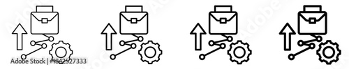 Career Pathway Icon Set Different Style Collection
