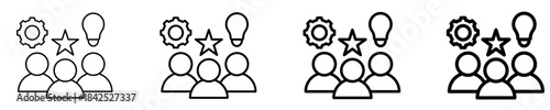 Group Activity Icon Set Different Style Collection
