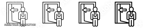 Exit Interview Icon Set Different Style Collection
