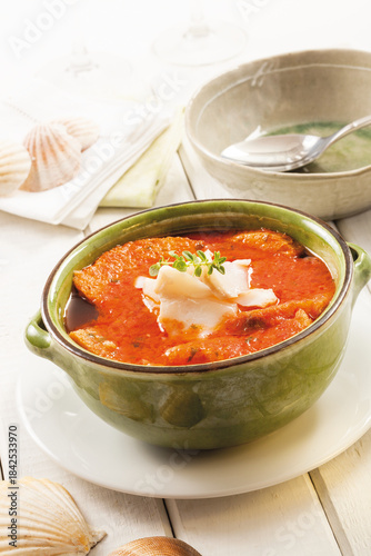 Fisherman's soup made with bread and fish