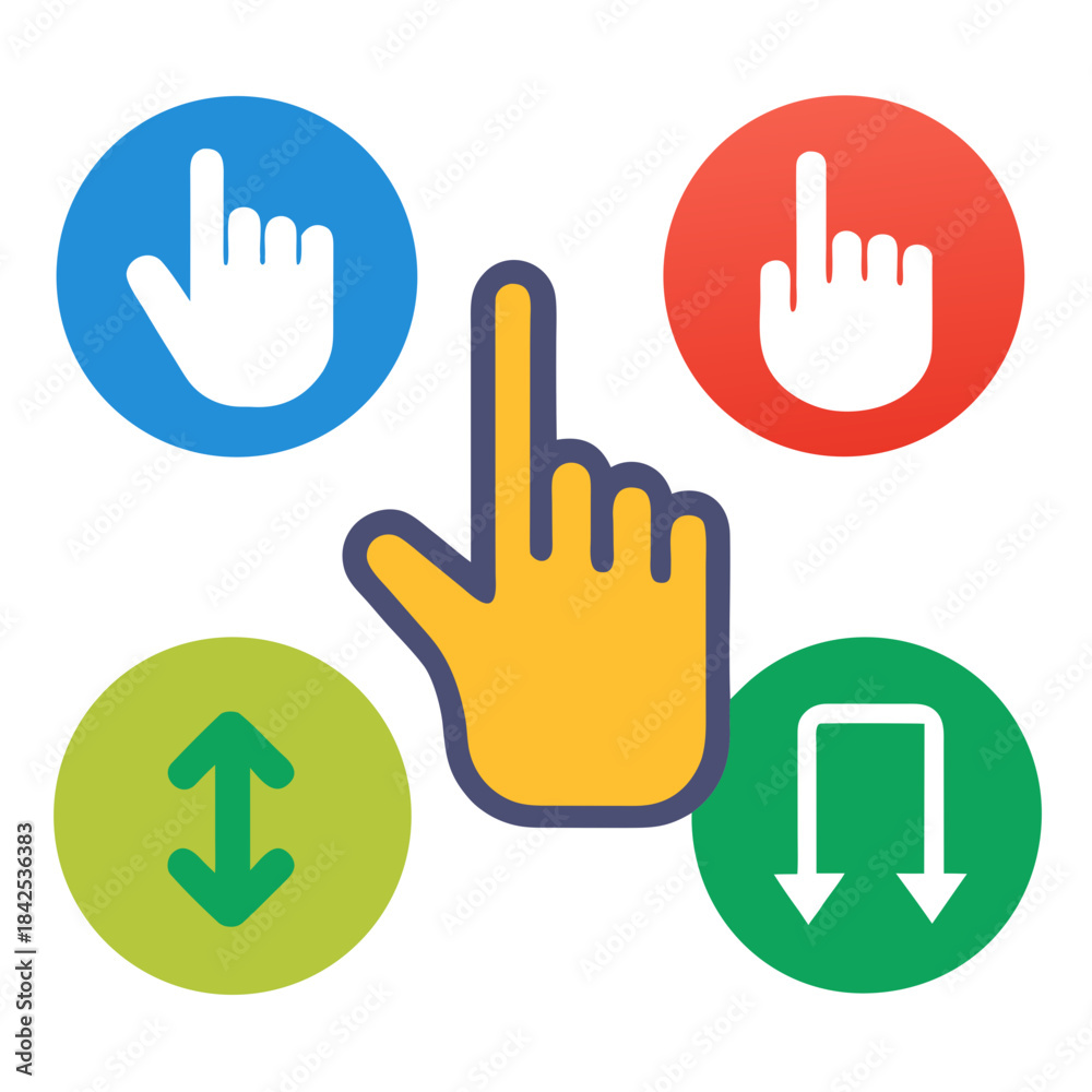 Fototapeta premium set of hand icons