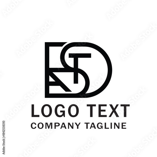  dsta or esatd or esatd letter logo design