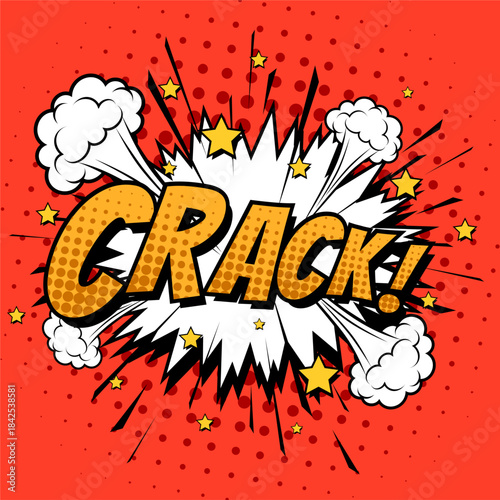 Comic sound crack speech effect
